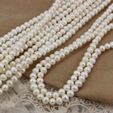 Perła słodkowodna biała kula 6mm