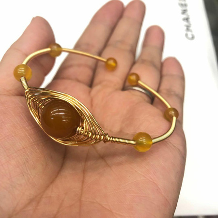 Sprężynka a la wire wrapping złota 1mm