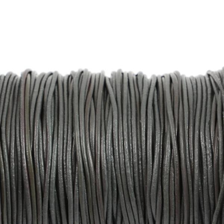 Rzemień skórzany szary 1,5mm [1metr]