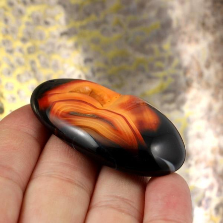 Agat zawieszka owal pomarańczowy 54x35mm