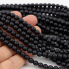 Round Beads Velvet Black 6mm [sznur/80szt]