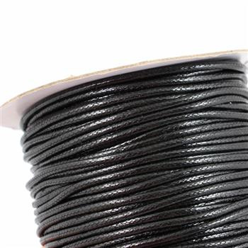 Sznurek powlekany czarny 2,5mm [1 metr]