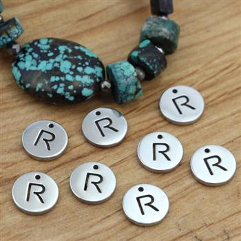 Zawieszka stal szlachetna blaszka 10mm litera R