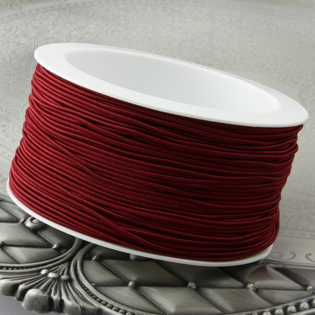 Gumka okrągła powlekana bordowa 1mm Pega [1metr]