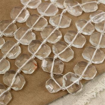 Kryształ górski prostokąt fasetowany 20x15mm