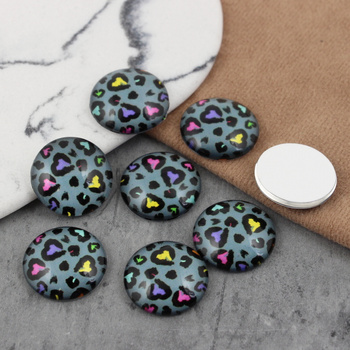 Kaboszon szklany z grafiką zwierzęcy print 20mm