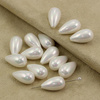 Perła seashell kropla biała 18x10mm