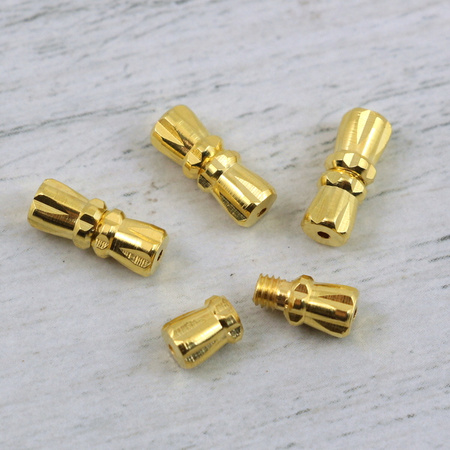 Zapięcie skręcane metalowe złote 11mm