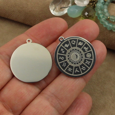 Zawieszka zodiak stal szlachetna 28mm