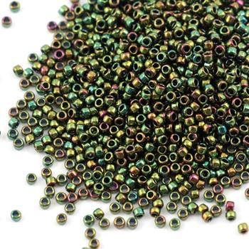 Toho Round 15/0 Higher Metallic Iris Olivine [5g]