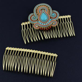 Baza grzebień do włosów złoty 80x40mm