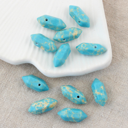 Jaspis lazurowe wybrzeże zawieszka grot 20x9mm