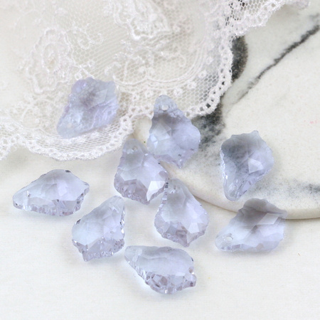 Kryształek szklany łezka barokowa fasetowana lavender 16x11mm