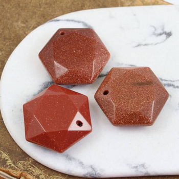 Piasek pustyni zawieszka sześciokąt 28mm