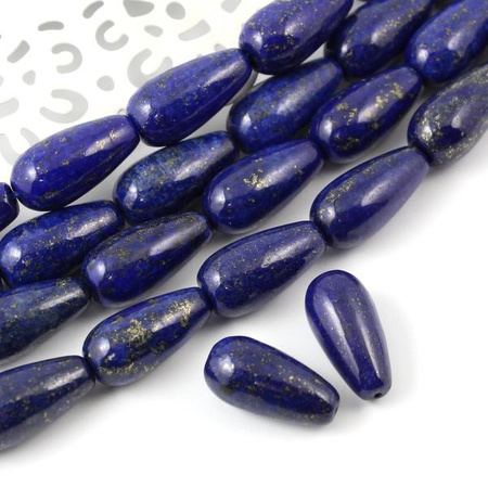 Lapis lazuli z pirytem kropla 20x10mm
