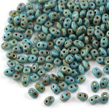SuperDuo 2,5x5mm Blue Turquoise Picasso [5g]