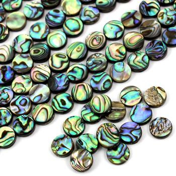 Muszla paua tęczowa moneta 8mm