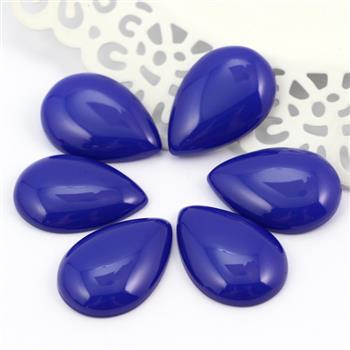 Kaboszon z żywicy łezka granatowa 30x20mm