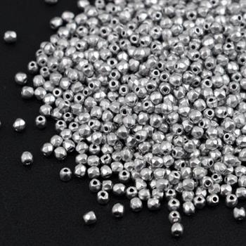 Fire Polish 2mm Aluminium Silver [80szt]