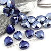 Kryształek szklany łezka fasetowana kobaltowa 13x12mm [4szt]