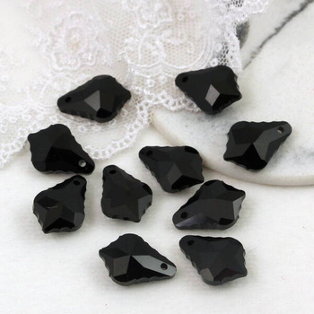 Kryształek szklany łezka barokowa fasetowana jet 16x11mm