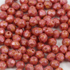 Fire Polish 6mm Alabaster Rose Spotted [20szt]