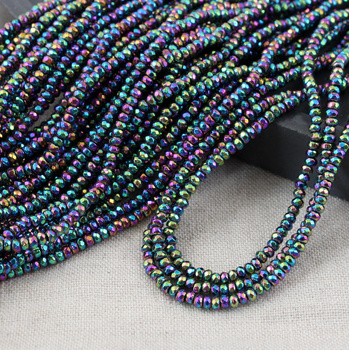 Hematyt tęczowy oponka fasetowana 3x2mm [sznur 39cm]