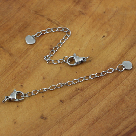 Zapięcie przedłużka z karabińczykiem stal szlachetna 5cm