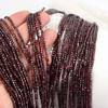 Granat kostka fasetowana 2mm [sznur 39cm]