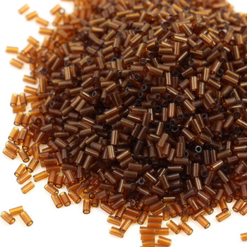 Toho Bugle #1 Transparent Frosted Topaz 3mm [5g]