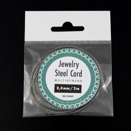 Linka stalowa jubilerska wielosplotowa 0,40mm [3 metry]