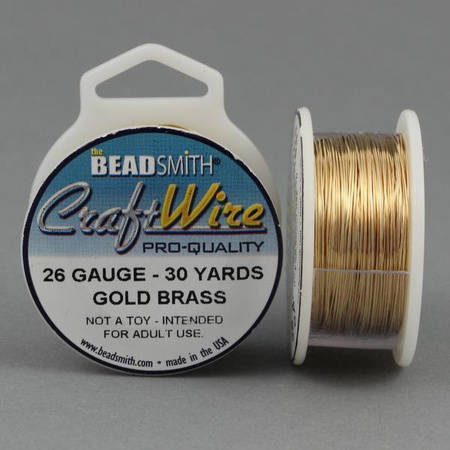 Beadsmith Drut miedziany GOLD BRASS 0,4mm/27,5m