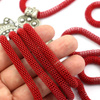 Łańcuszek czerwony gruba żmijka 6mm [55cm]
