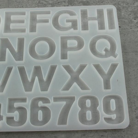 Forma silikonowa do odlewów z żywicy litery i cyfry