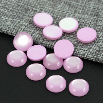 Kaboszon akrylowy moneta lilaróż 12mm