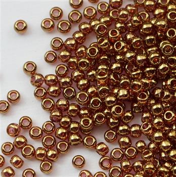 Toho Round 11/0 Gold Lustered Transparent Pink [10g]