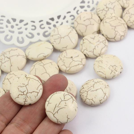 Howlit kremowy moneta 25mm