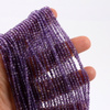 Ametyst kula fasetowana 3mm [sznur 39cm]