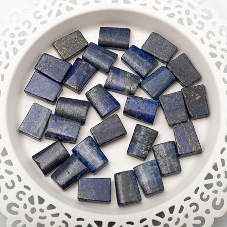 Lapis lazuli z pirytem trapez 18x14mm