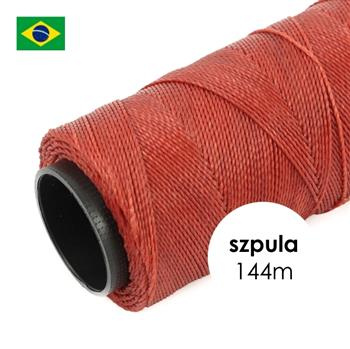 Sznurek do makramy brazylijski woskowany Terracotta 1mm [szpula 144m]