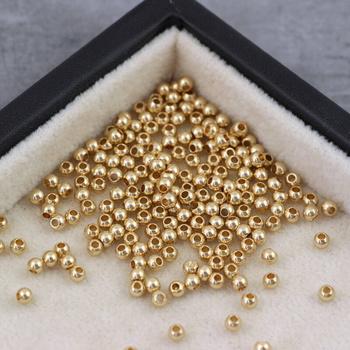 Przekładka kula stal szlachetna pozłacana 3mm/1,2 [30szt]