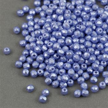 Fire Polish 3mm Alabaster Pastel Lt. Sapphire [40szt]