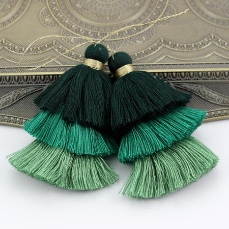 Chwost potrójny zielony mix 75x40mm