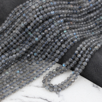 Labradoryt kula fasetowana 3,5mm [sznur 39cm]