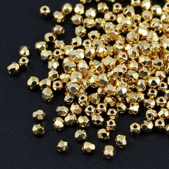 Fire Polish 3mm 24kT Gold Plated HQ [40szt]