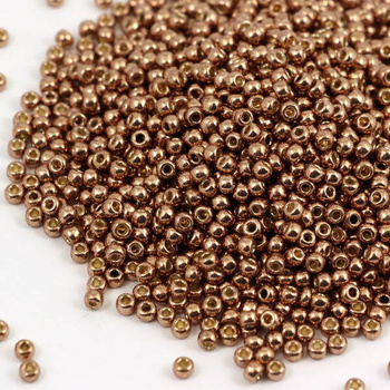 Toho Round 8/0 Permafinish - Galvanized Almond Gold [10g]