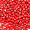 Fire Polish 4mm Opaque Red Silver Splash [20szt]