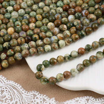 Jaspis riolit kula gładka 6mm [sznur 39cm]