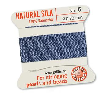 Griffin Nici jedwabne z igłą blue 0,70mm [2m]