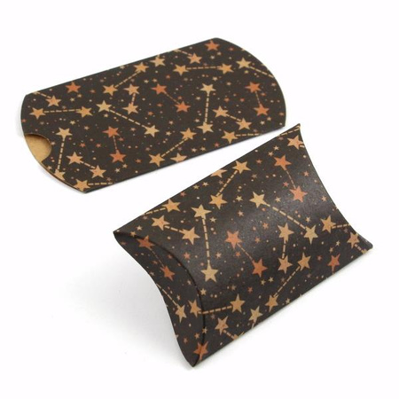 Pudełko składane typu poduszka gwiazdki 8x5x2cm